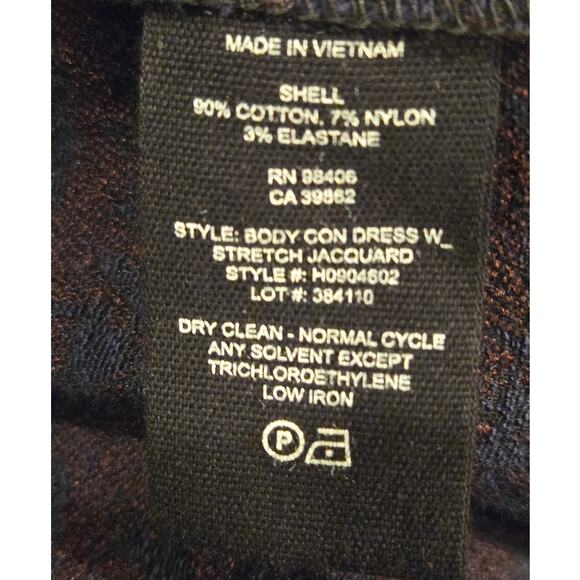 Theory Bodycon Blue Burgundy Checkered Short Classic Dress Womens Small - Picture 9 of 9